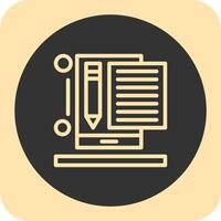 Content writer Linear Round Icon vector