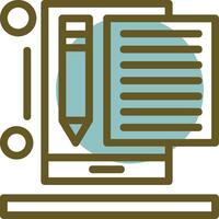 Content writer Linear Circle Icon vector