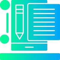 Content writer Solid Multi Gradient Icon vector