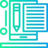 Content writer Linear Gradient Icon vector