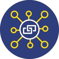 Link outreach Dual Line Circle Icon vector
