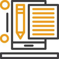 Content writer Line Two Color Icon vector