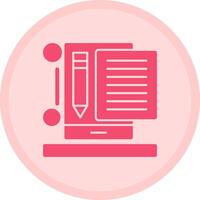 Content writer Multicolor Circle Icon vector