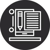 Content writer Inverted Icon vector