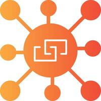 Link outreach Solid Multi Gradient Icon vector