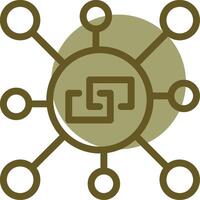 Link outreach Linear Circle Icon vector