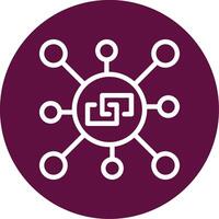 Link outreach Outline Circle Icon vector