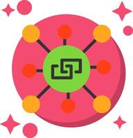Link outreach Tailed Color Icon vector