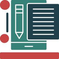 Content writer Glyph Two Color Icon vector
