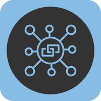 Link outreach Linear Round Icon vector