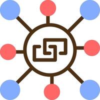Link outreach Color Filled Icon vector