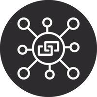 Link outreach Inverted Icon vector