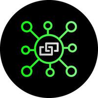 Link outreach Dual Gradient Circle Icon vector
