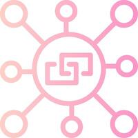 Link outreach Linear Gradient Icon vector