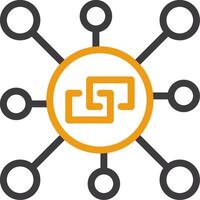 Link outreach Line Two Color Icon vector