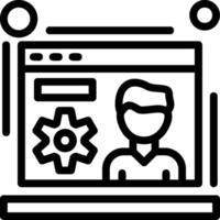 seo consultor línea icono vector