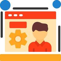 seo consultor plano icono vector