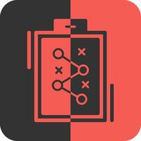 Strategy Red Inverse Icon vector