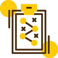 Strategy Yellow Lieanr Circle Icon vector