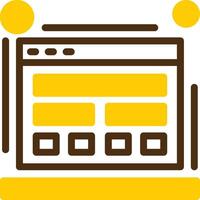 Ad group Yellow Lieanr Circle Icon vector