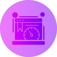 Quality score Gradient Circle Icon vector