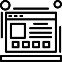 Landing page Line Icon vector