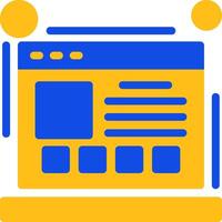 Landing page Flat Two Color Icon vector