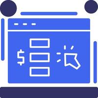 Cost per click Solid Two Color Icon vector