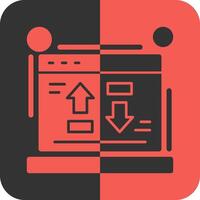 Cost per conversion Red Inverse Icon vector