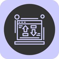 Cost per conversion Linear Round Icon vector
