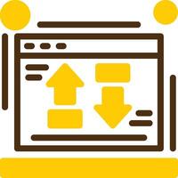 Cost per conversion Yellow Lieanr Circle Icon vector