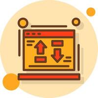 Cost per conversion Filled Shadow Circle Icon vector