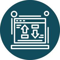Cost per conversion Outline Circle Icon vector