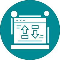 Cost per conversion Glyph Circle Icon vector