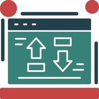 Cost per conversion Glyph Two Color Icon vector