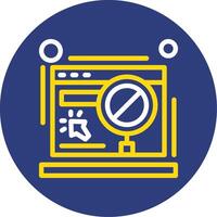 Click fraud Dual Line Circle Icon vector