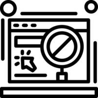 Click fraud Line Icon vector