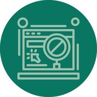 Click fraud Line Multi color Icon vector