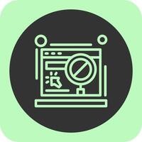 Click fraud Linear Round Icon vector