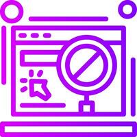 Click fraud Linear Gradient Icon vector