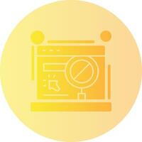 Click fraud Gradient Circle Icon vector