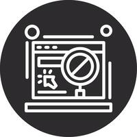 Click fraud Inverted Icon vector