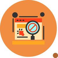 Click fraud Flat Shadow Icon vector