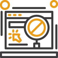 Click fraud Line Two Color Icon vector