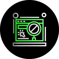 Click fraud Dual Gradient Circle Icon vector