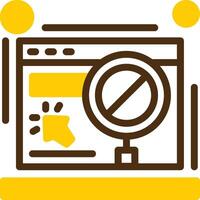 Click fraud Yellow Lieanr Circle Icon vector