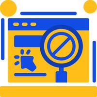 Click fraud Flat Two Color Icon vector