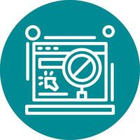 Click fraud Outline Circle Icon vector