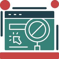 Click fraud Glyph Two Color Icon vector