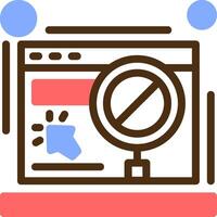 Click fraud Color Filled Icon vector